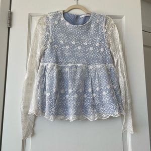 zara peplum blouse